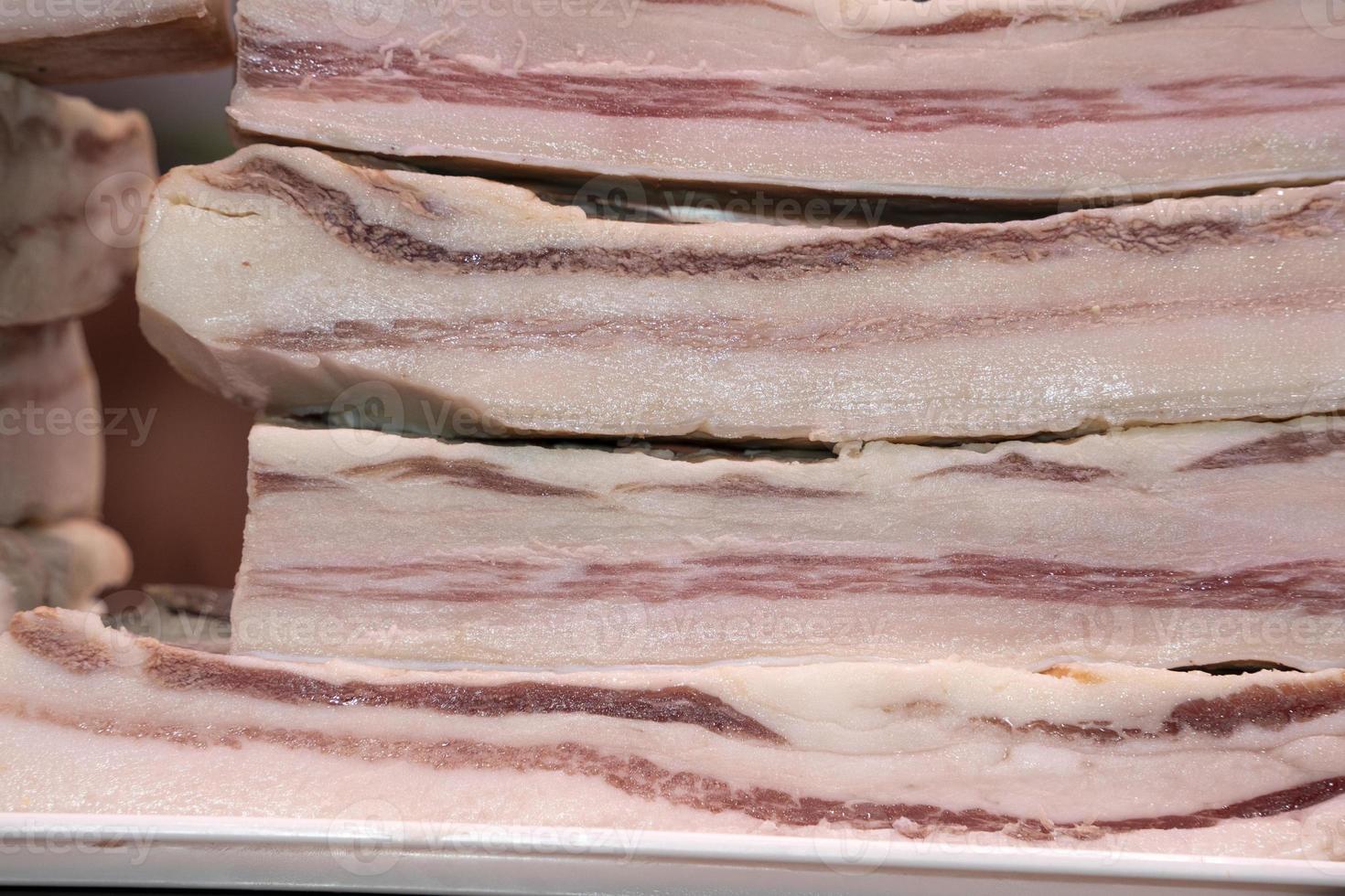 Pancetta-Speck auf dem Markt foto