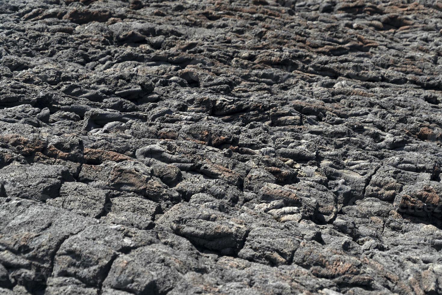 Pico-Azoren-Lavafeld am Meerdetail foto