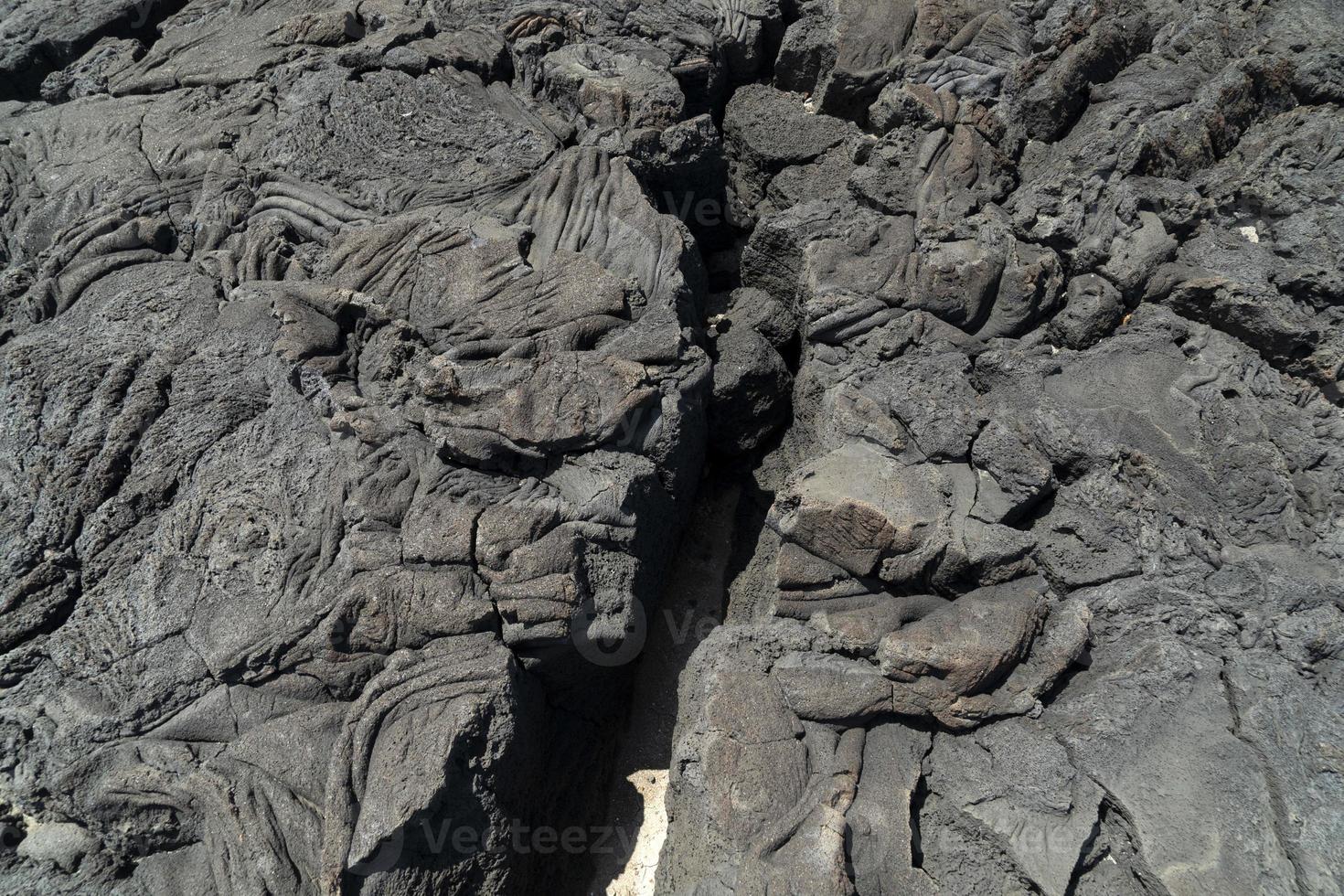 Pico-Azoren-Lavafeld am Meerdetail foto