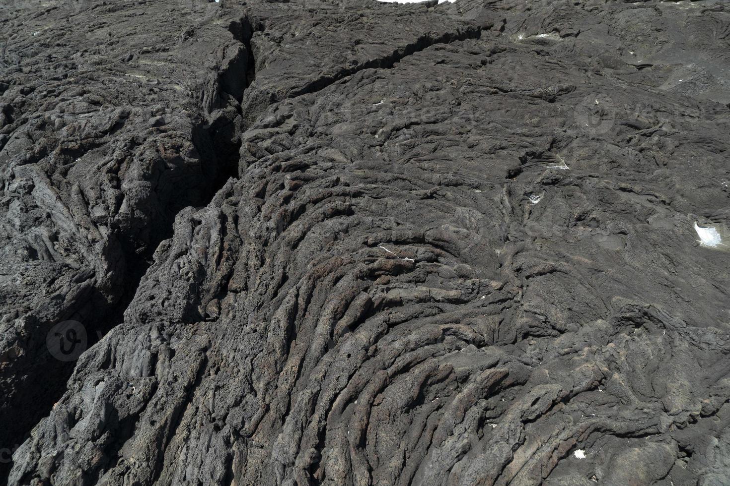 Pico-Azoren-Lavafeld am Meerdetail foto