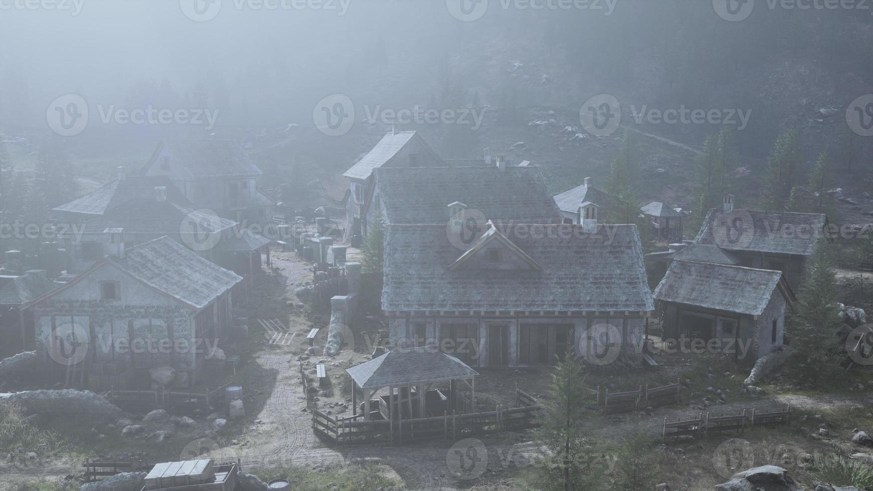 luftaufnahme des schweizer bergdorfes foto