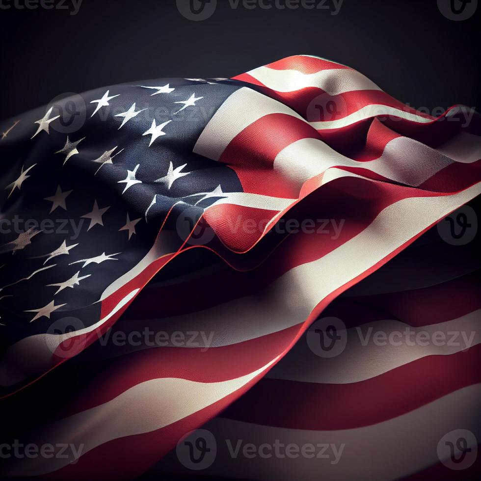 realistische abstrakte flagge von amerika, land unabhängigkeitstag, nationale traditionen foto