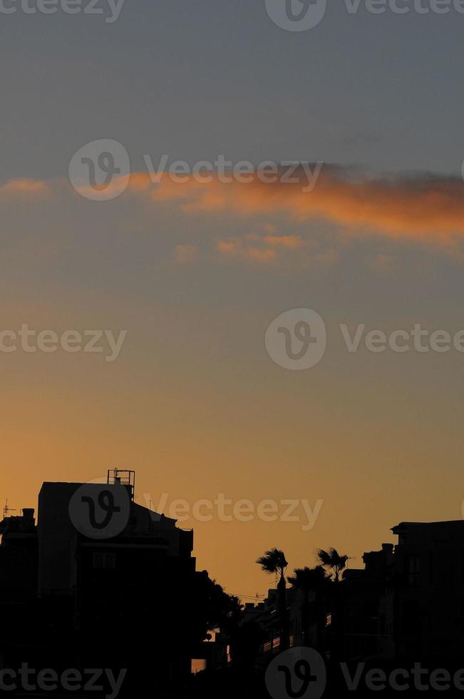 Sonnenuntergang über dem Atlantik foto