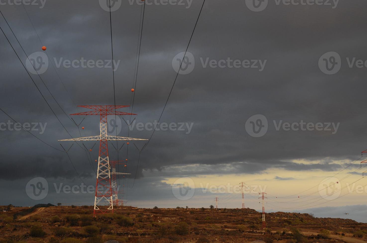 Ansicht des elektrischen Pols foto