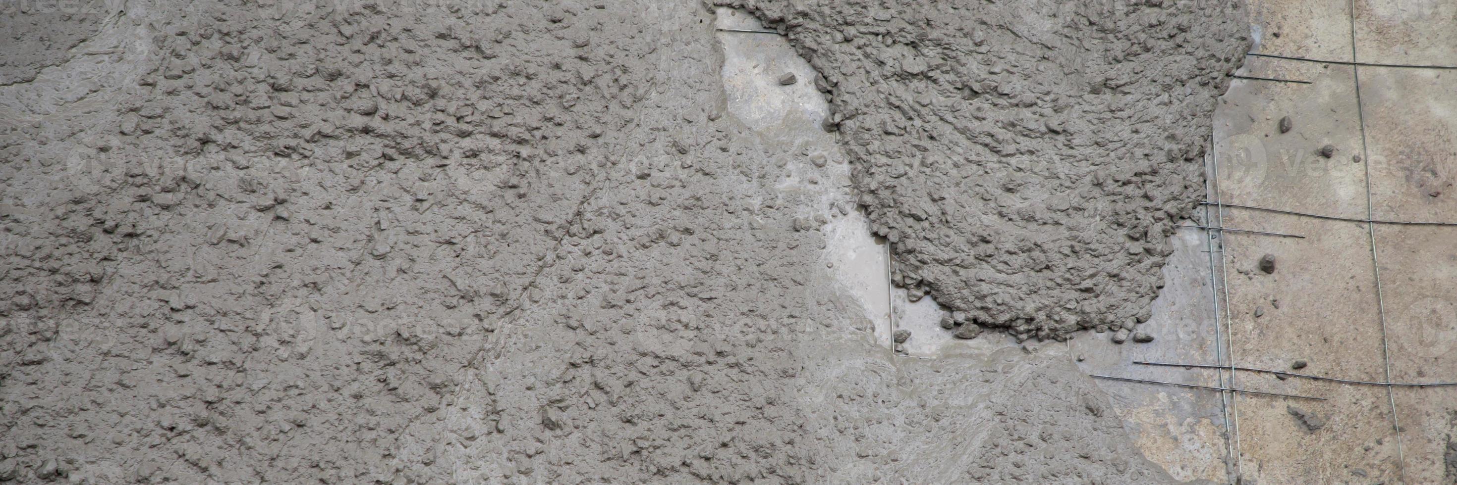 Textur Betonmischung ist die Einführung von Zement, Stein, Sand und Wasser foto