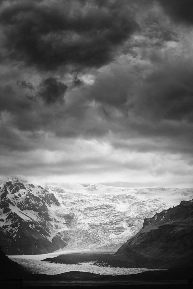 Schwarz-Weiß-Gletscher foto