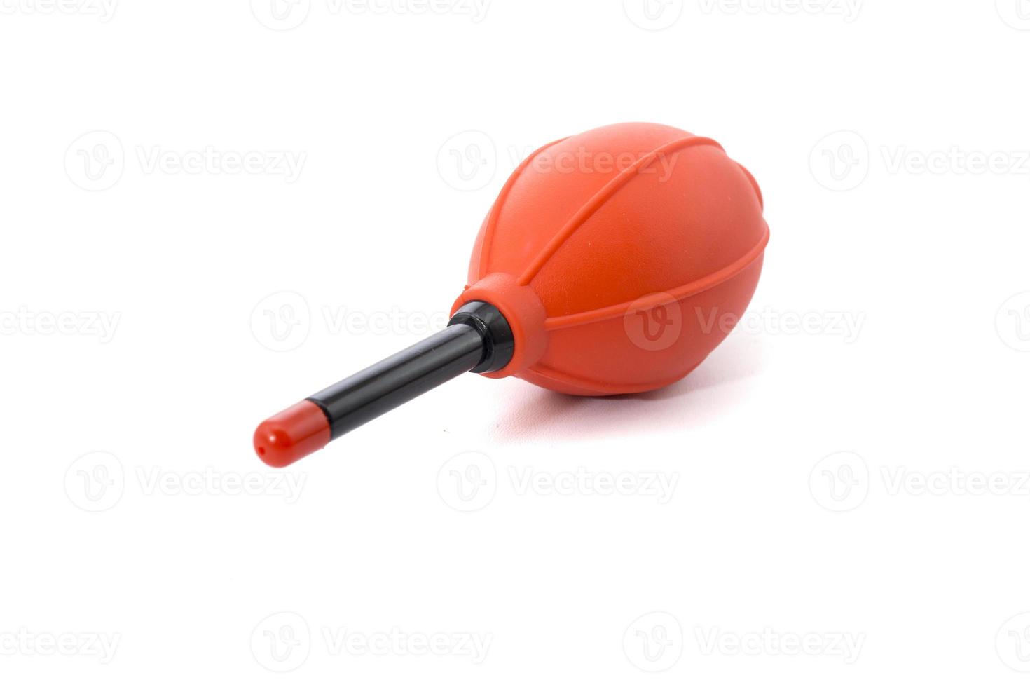 Handpumpe, rotes Silikon-Luftgebläse zum Reinigen von Kamera- und Objektivstaub foto