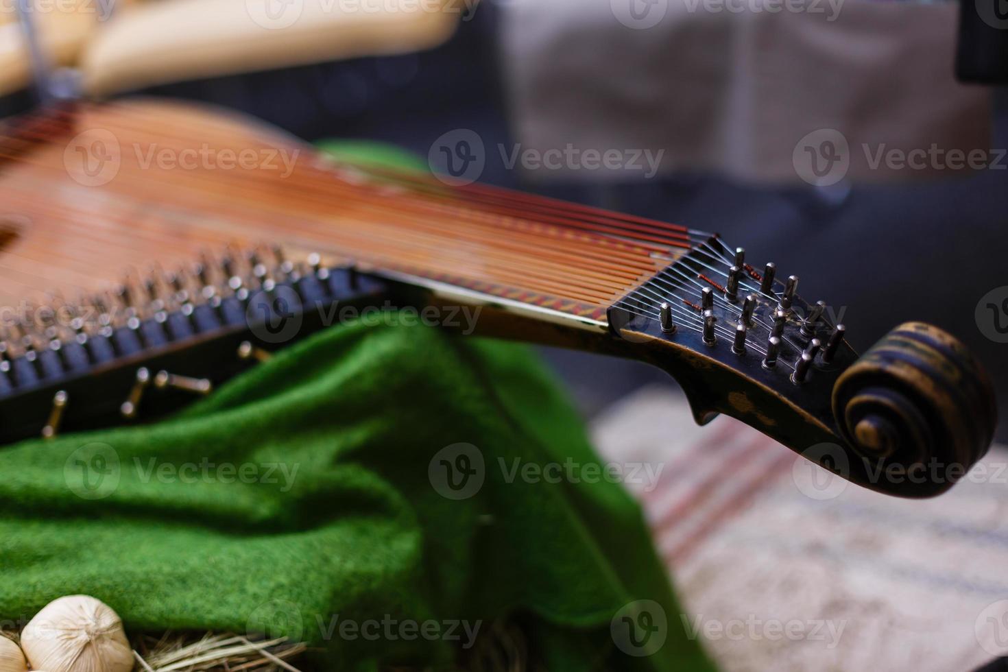 bandura nah oben, ukrainisches musikinstrument foto