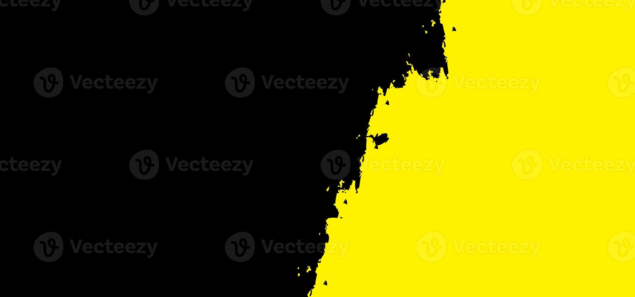 schwarzer und gelber abstrakter Bannerhintergrund foto