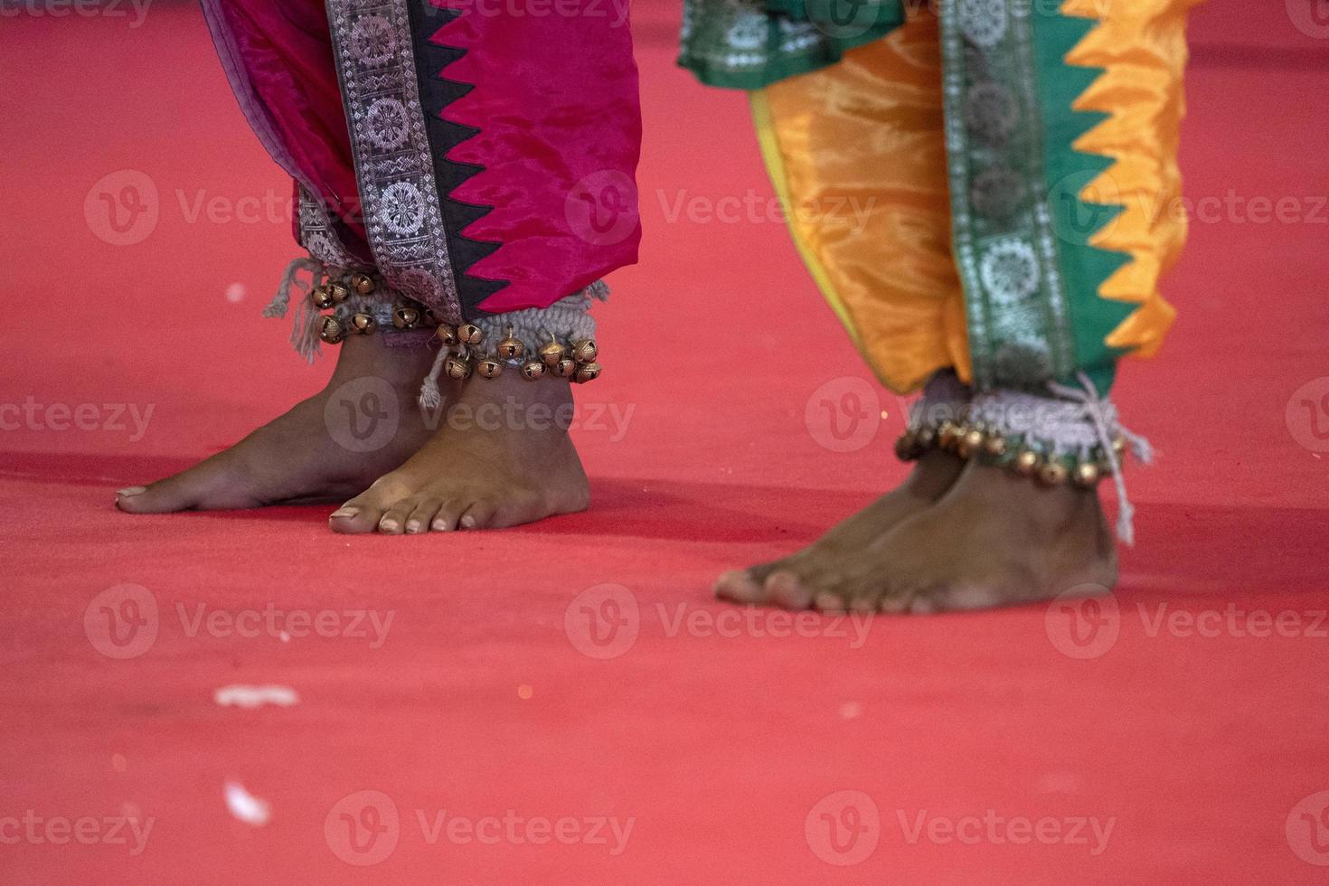 indisches traditionelles tanzfußdetail foto