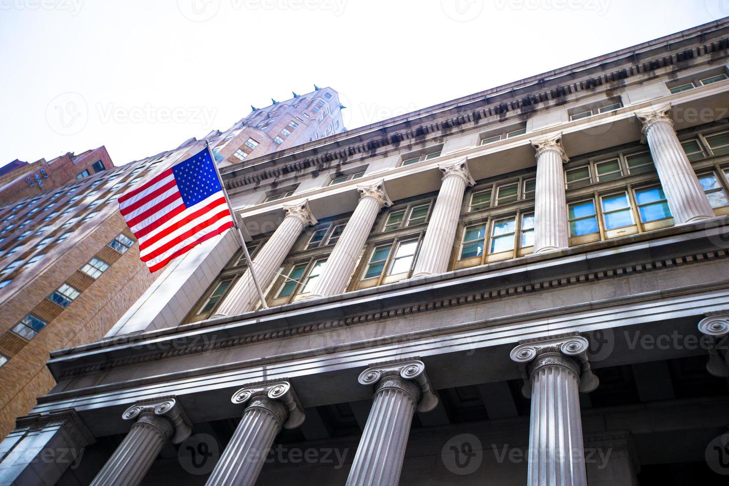 New Yorker Börse im Manhattan Finance District foto