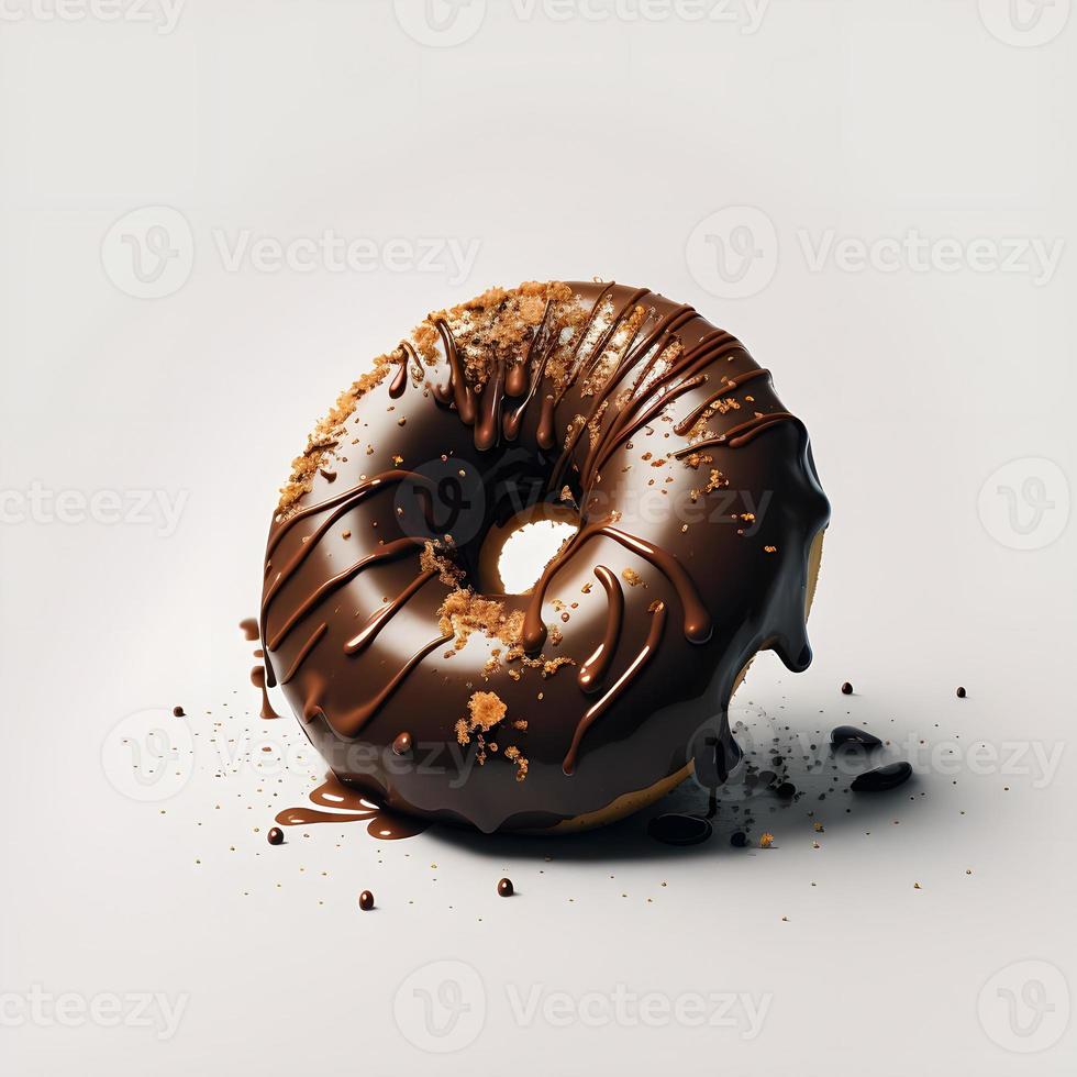 Donuts auf weißem Hintergrund, perfekt für Werbung, Verpackung, Menüs, Kochbücher. Hervorheben von Texturen und Details, Aufnahme von oben, hochauflösend, geeignet für Druck, Poster, Banner und mehr foto