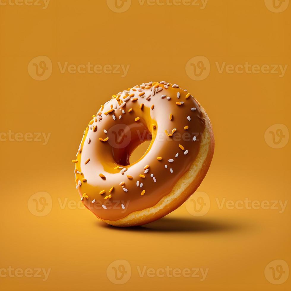 Donuts auf weißem Hintergrund, perfekt für Werbung, Verpackung, Menüs, Kochbücher. Hervorheben von Texturen und Details, Aufnahme von oben, hochauflösend, geeignet für Druck, Poster, Banner und mehr foto