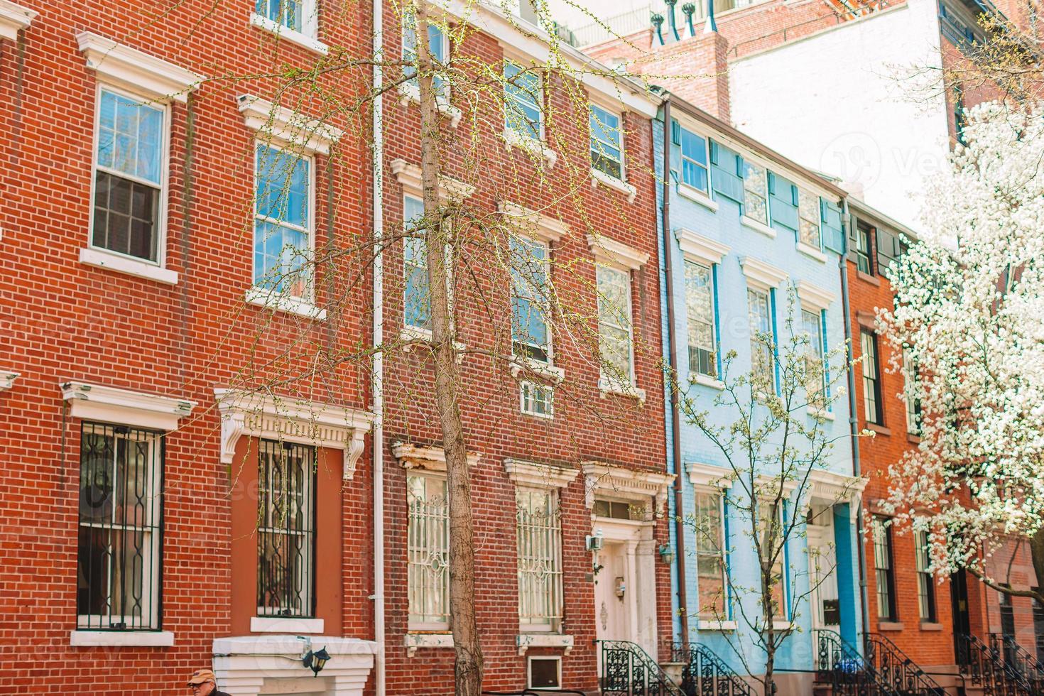 leere Straßen im Westdorf in New York, Manhattan, USA foto