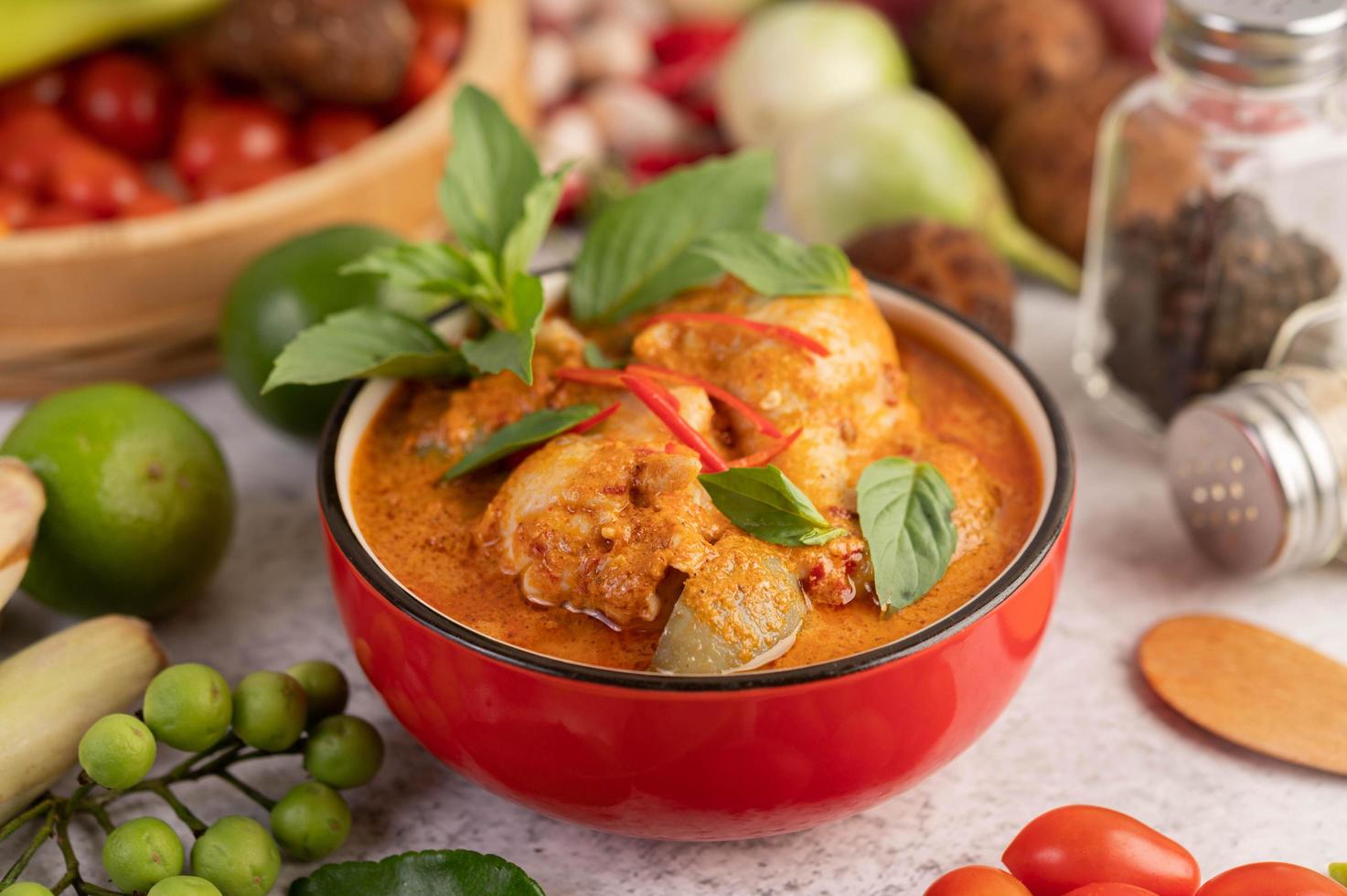 rotes Curry Huhn foto