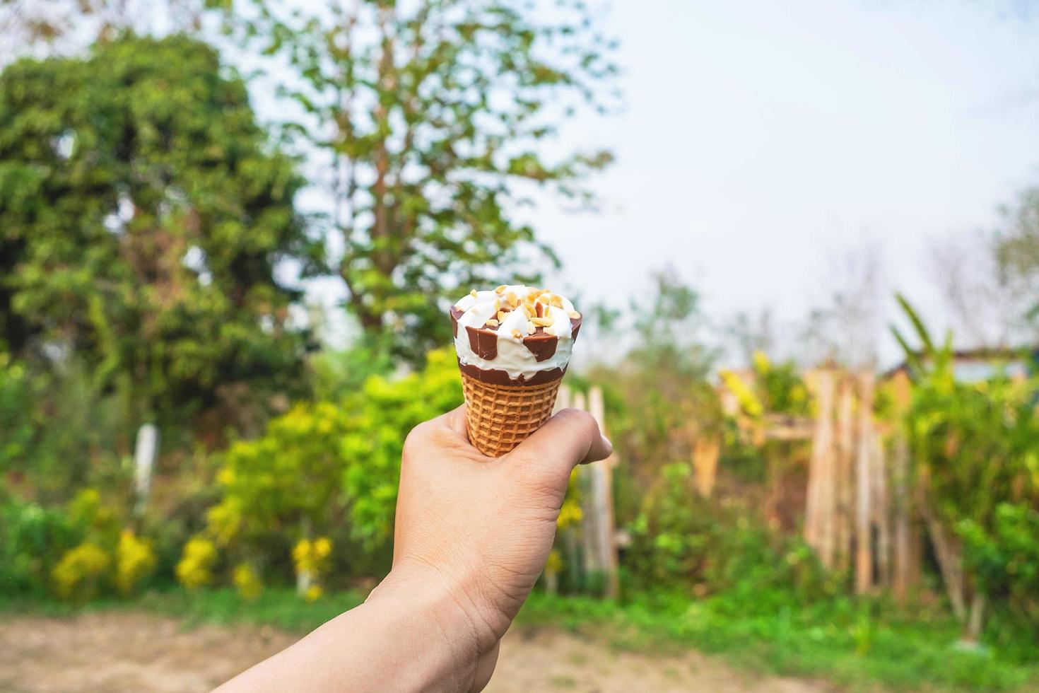 Eis in der Hand foto