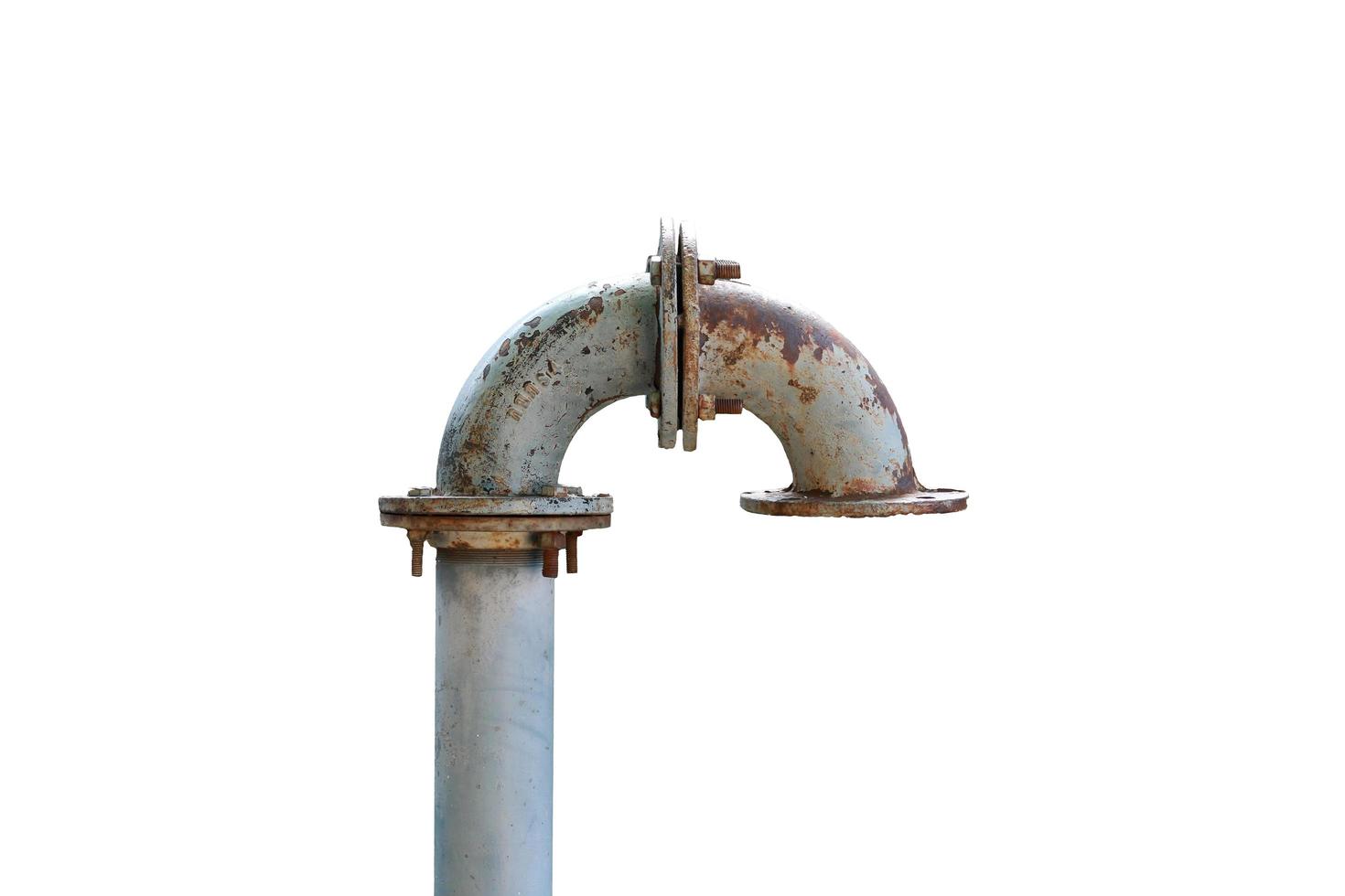Wasserleitung lokalisiert auf einem weißen Hintergrund foto