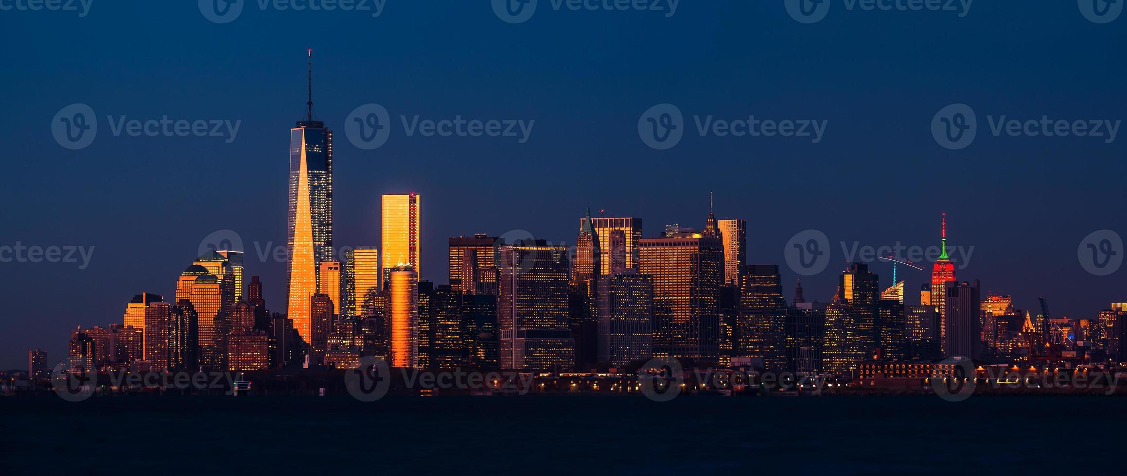 Panoramablick auf die Skyline von Manhattan in New York foto