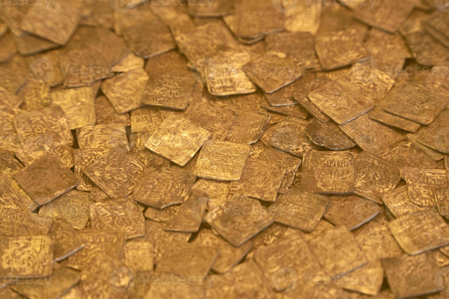 Antiker Goldmünzen-Dirham-Schatz foto