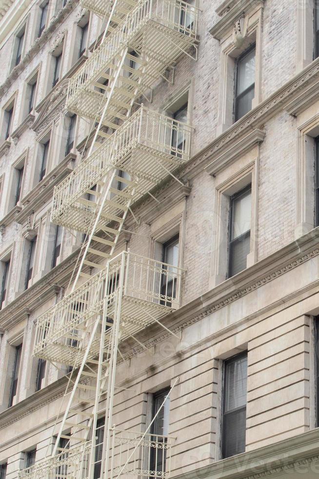 New York Manhattan Gebäude Detail der Feuertreppe foto