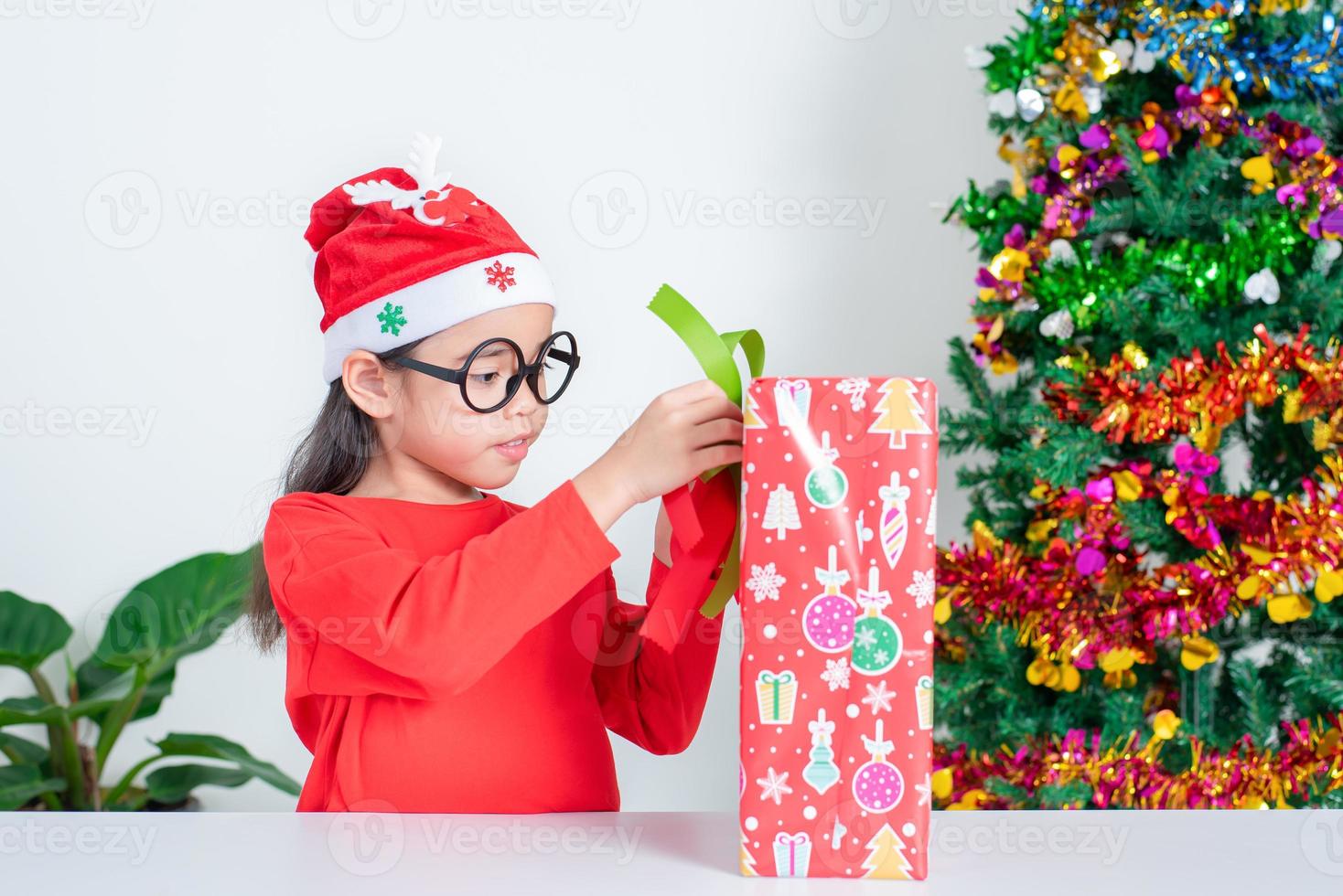 Kind Mädchen Weihnachten foto