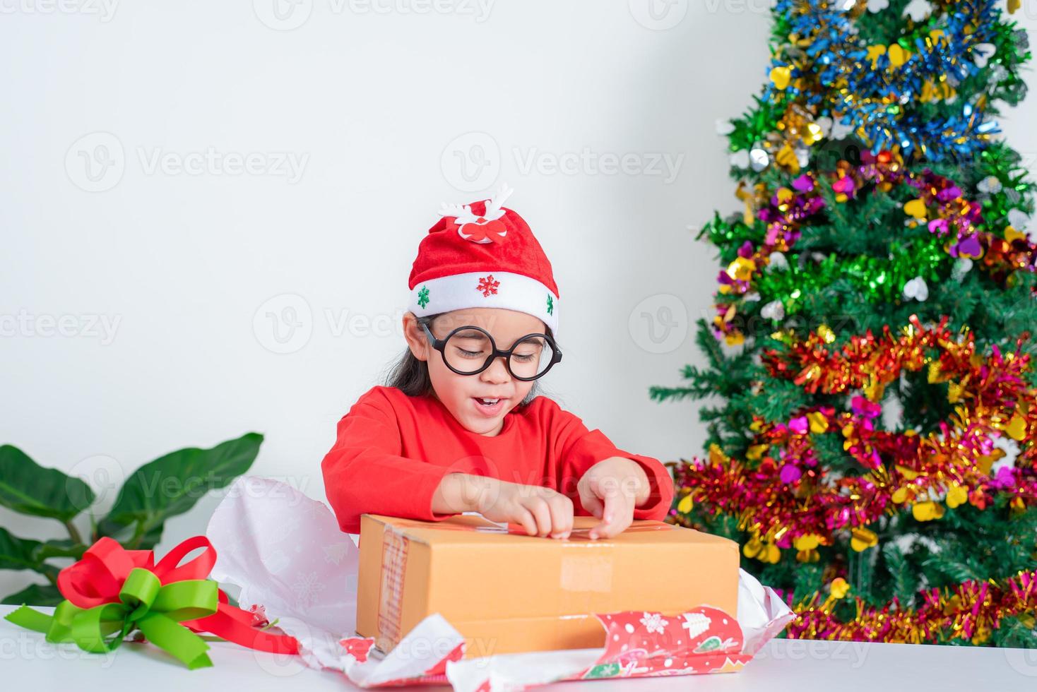 Kind Mädchen Weihnachten foto