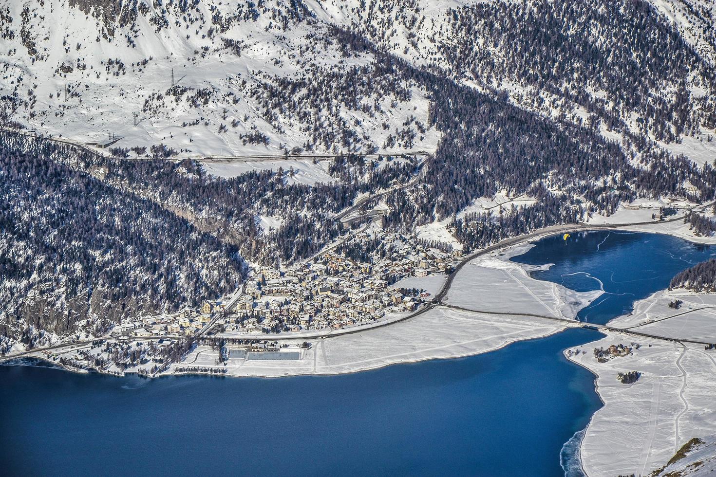 silvaplana , grigioni , schweiz 2020 winter foto