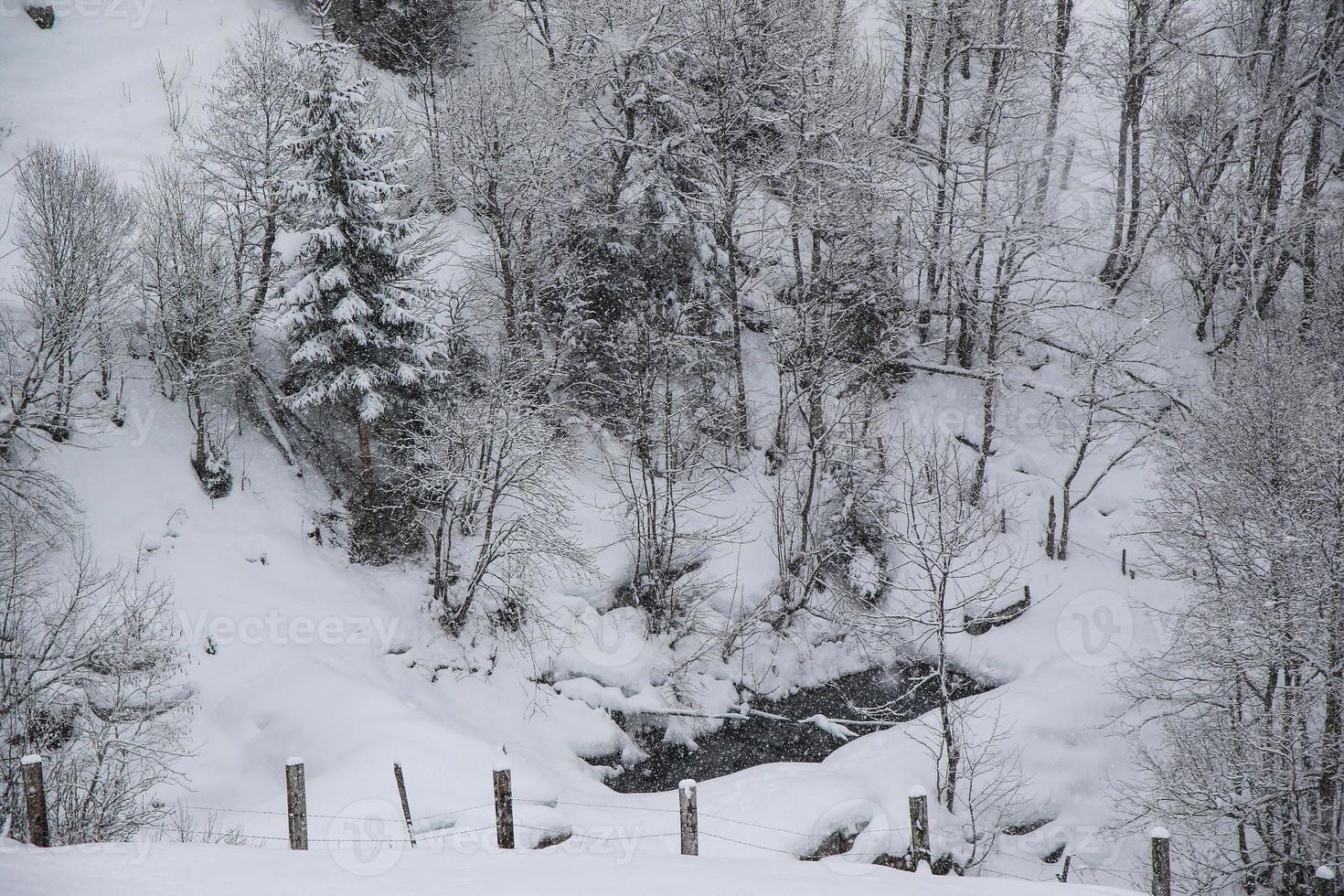 Winterlandschaft in den österreichischen Alpen foto