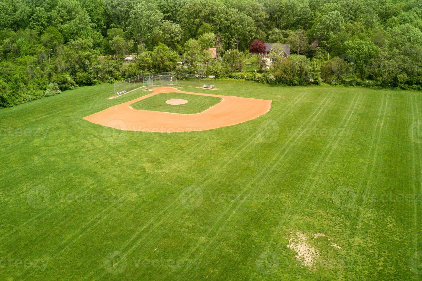 Luftbildpanorama der Baseballfelder foto
