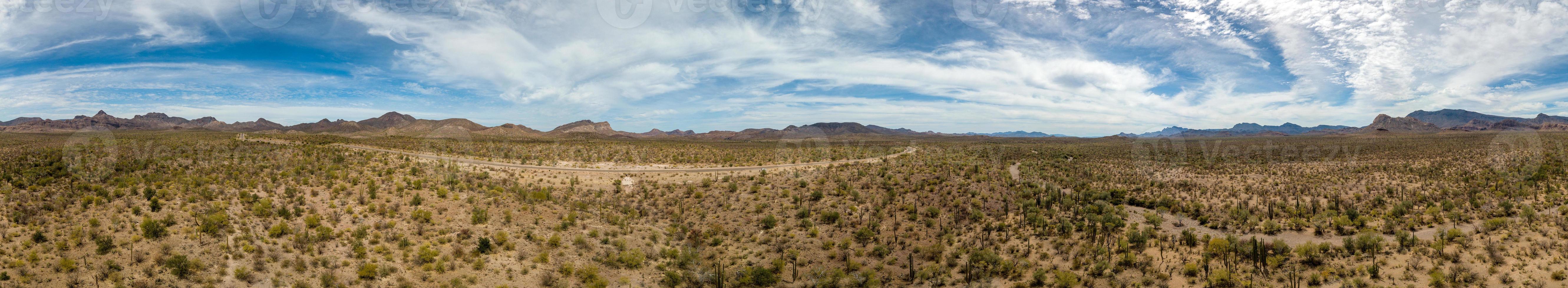 luftpanorama baja california wüste bunte landschaftsansicht vulkan foto