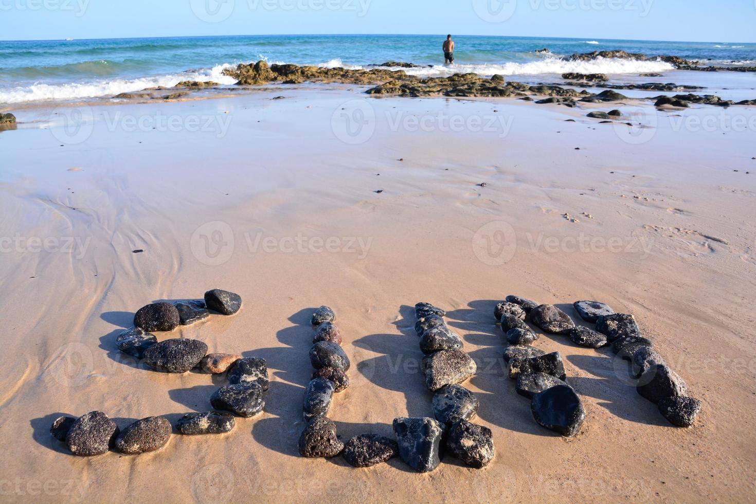 Verlassener Sandstrand foto