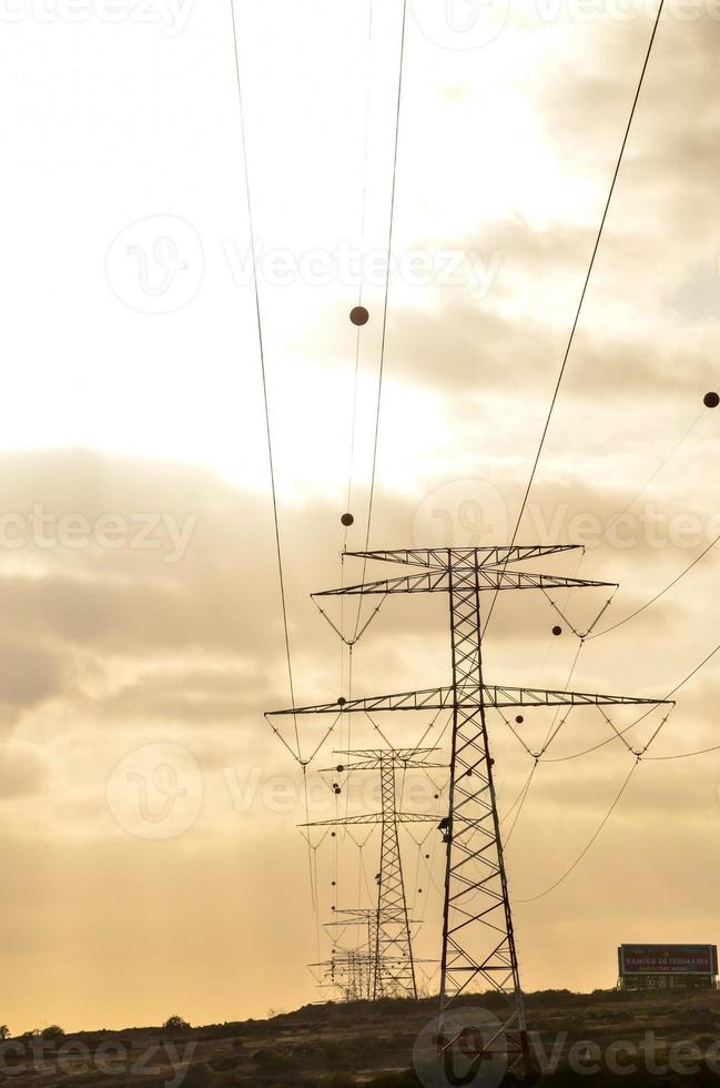 Ansicht des elektrischen Pols foto