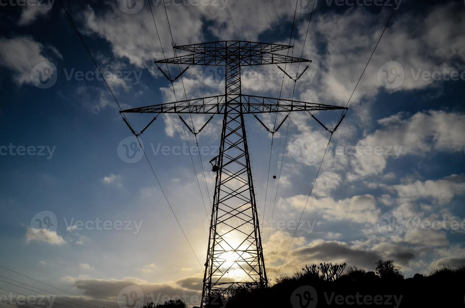 Ansicht des elektrischen Pols foto