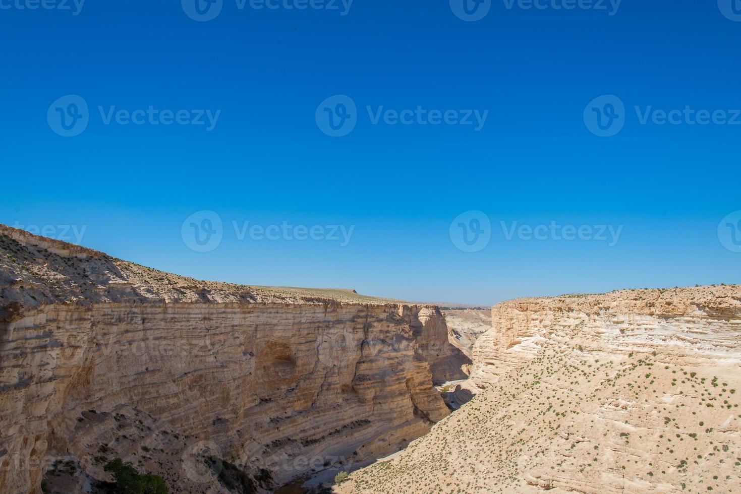 Schlucht in der Wüste des Negev, Israel foto