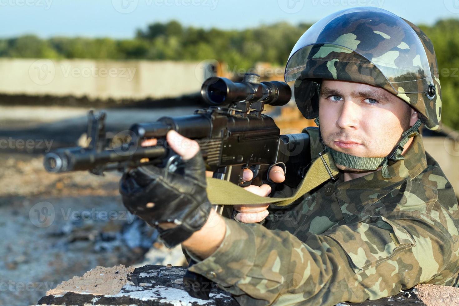 Porträt eines Soldaten foto