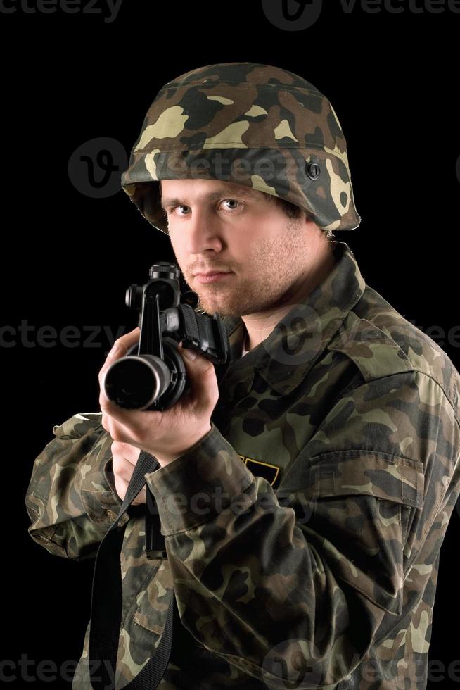 Wachsamer Soldat mit m16 foto