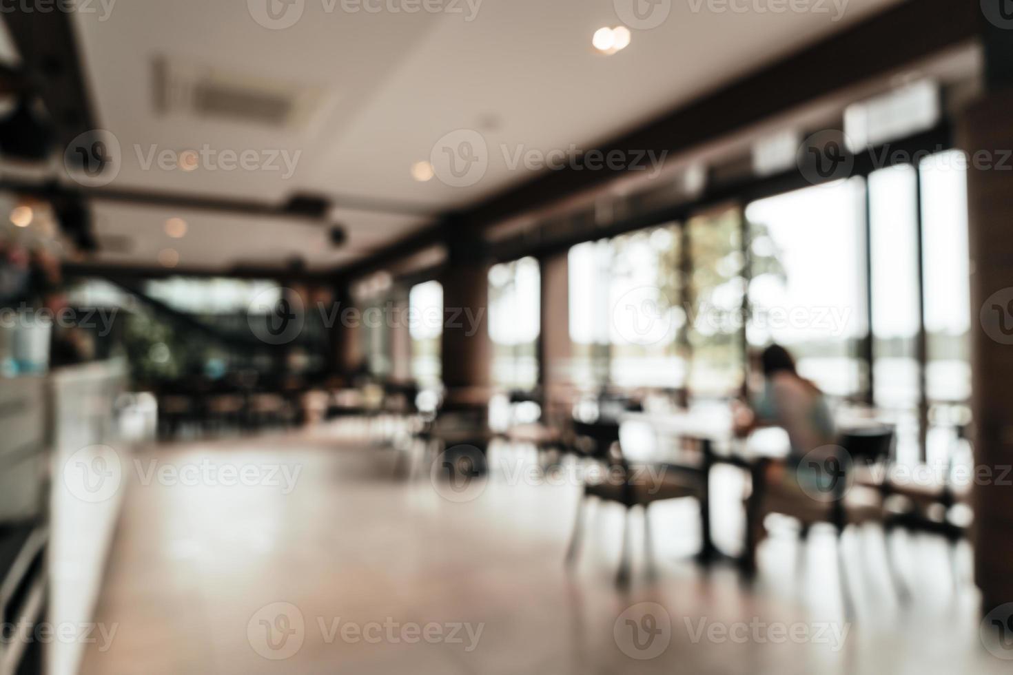 abstrakte Unschärfe Hotelrestaurant für Hintergrund foto