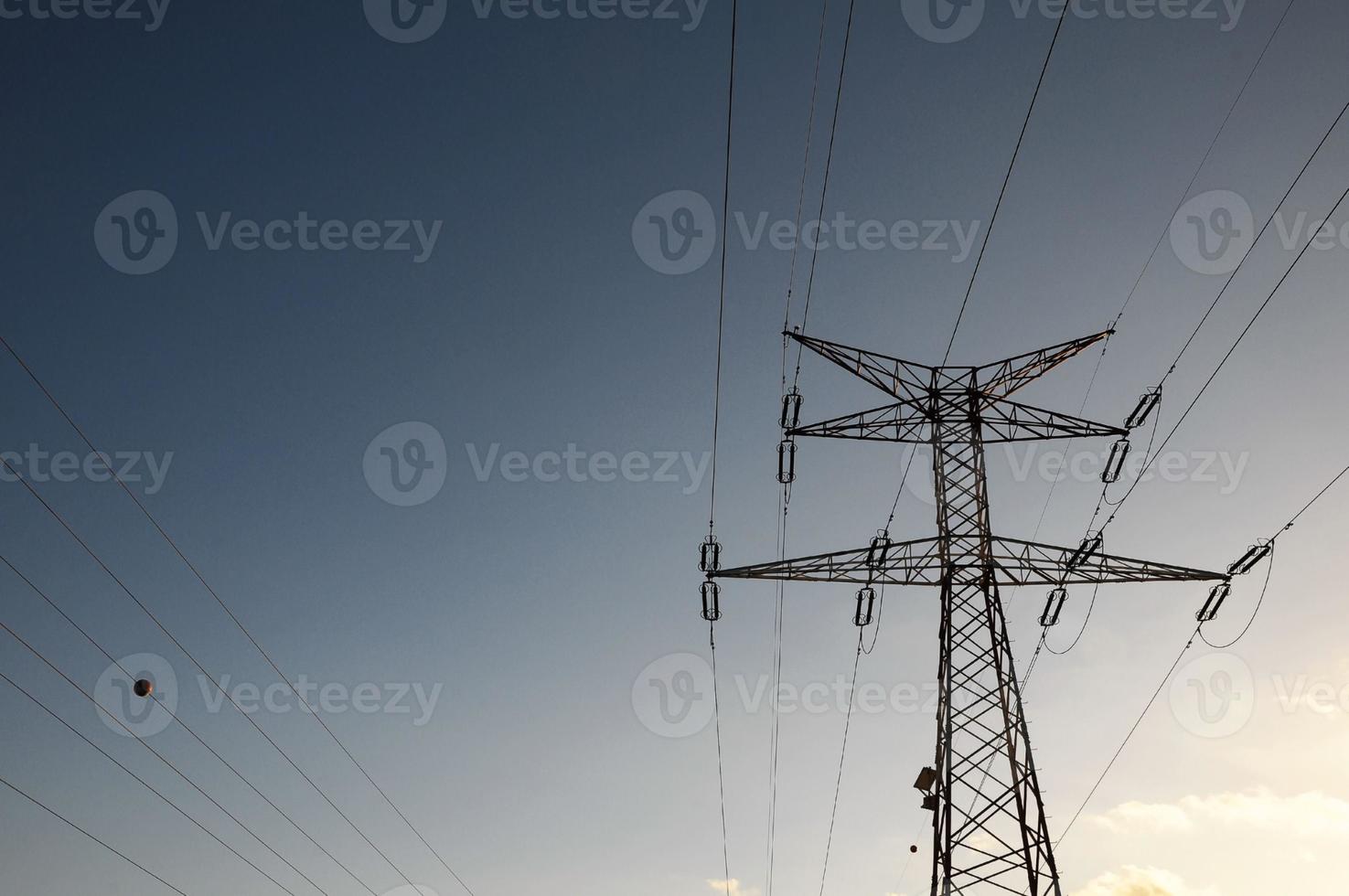 Ansicht des elektrischen Pols foto