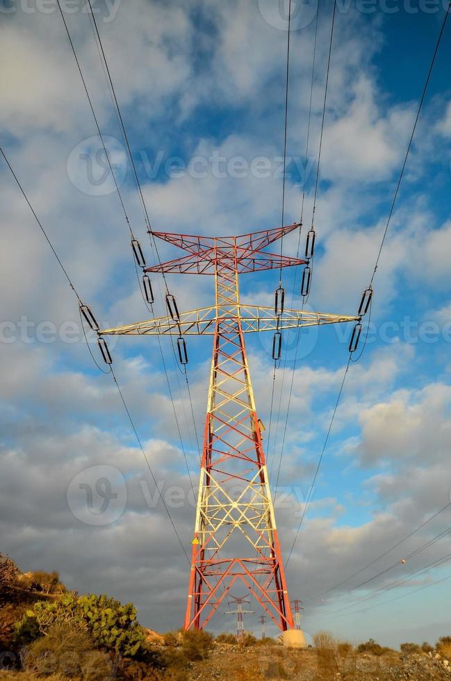 Ansicht des elektrischen Pols foto