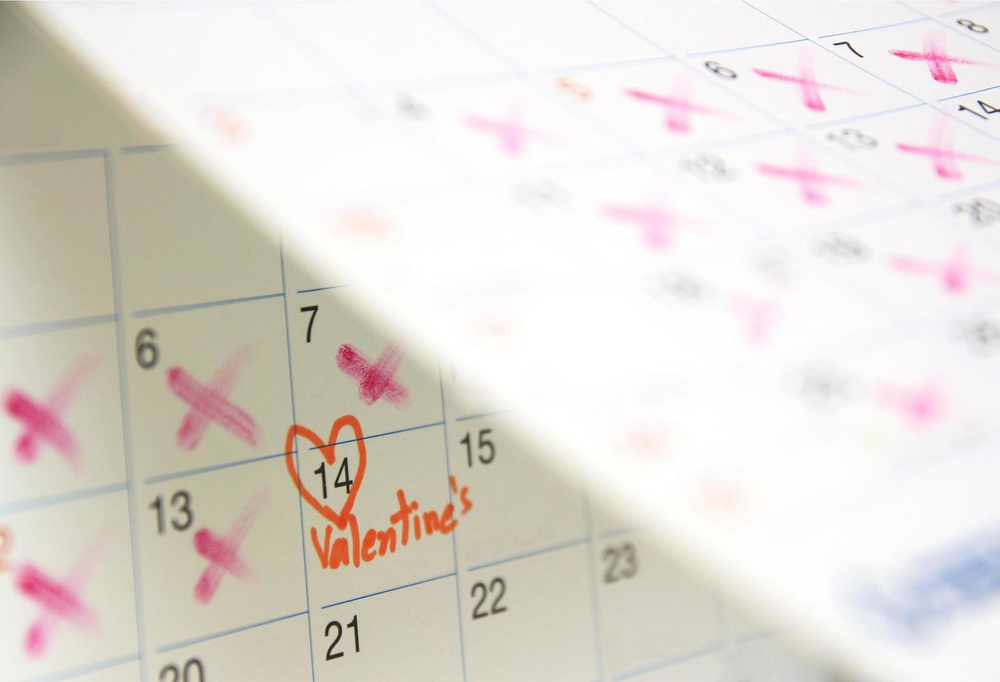 Valentinstag im Kalender foto