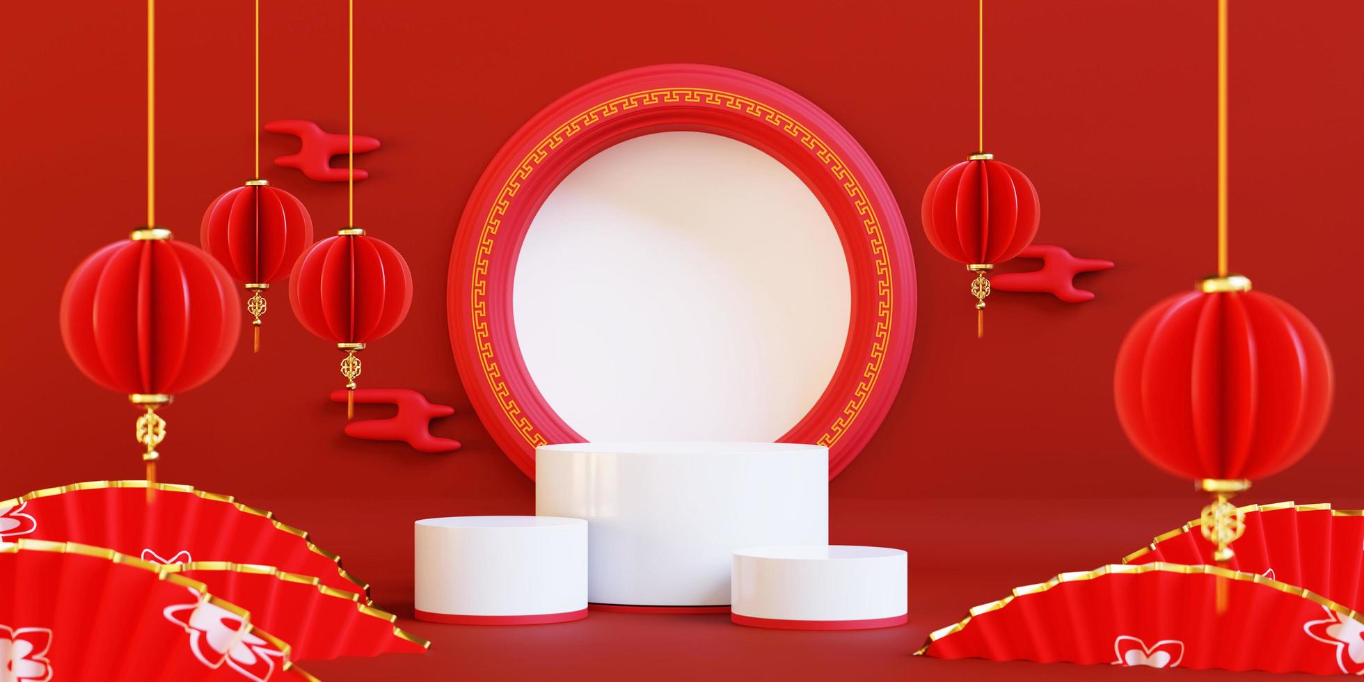 3D-Podium chinesisches Neujahr foto