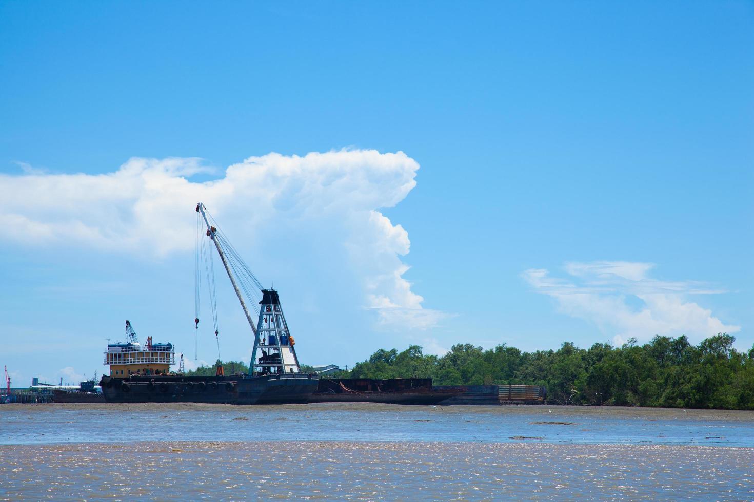 großes Frachtschiff foto