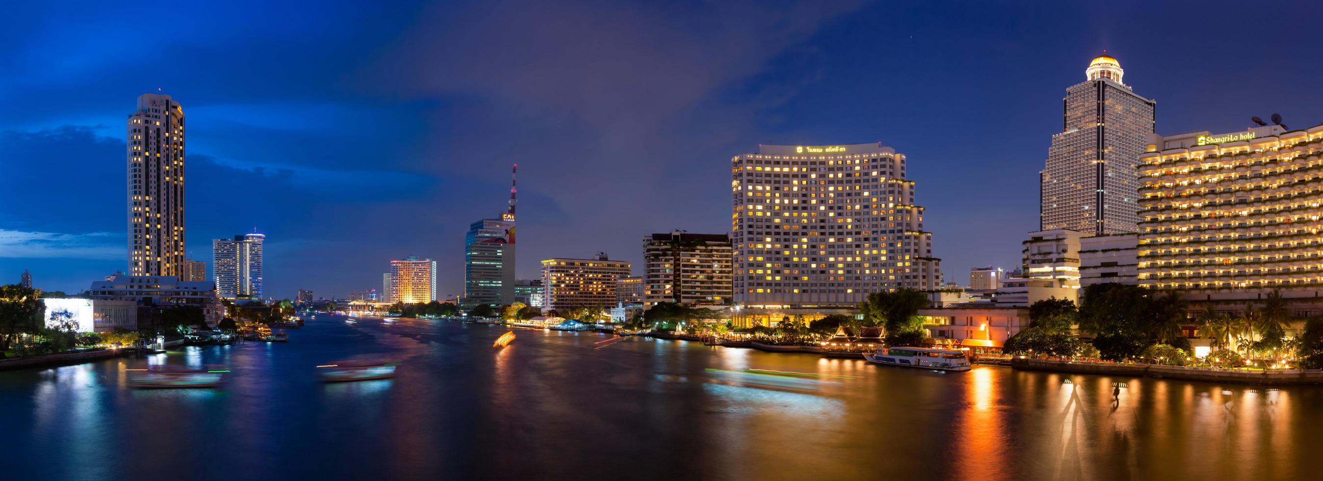 Bangkok Stadt in der Nacht foto