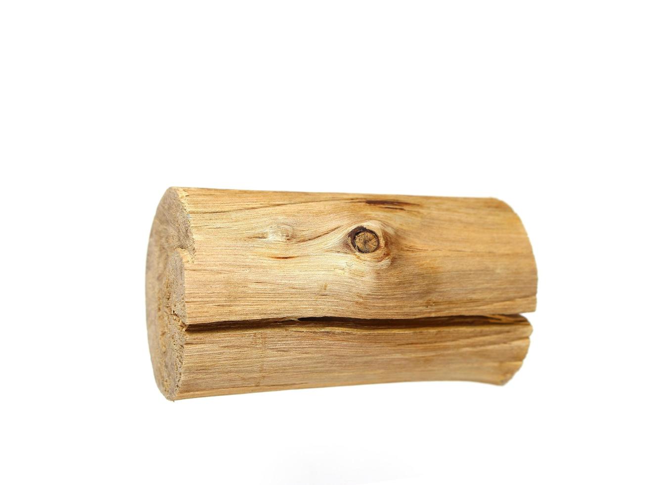 Holz Log auf weißem Hintergrund foto