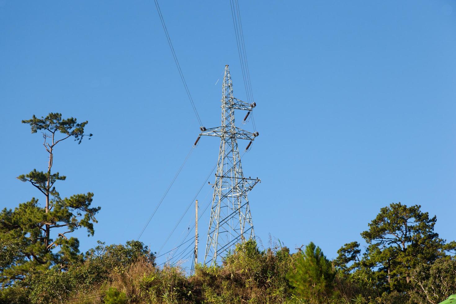 Hochspannungs-Strommast in Thailand foto