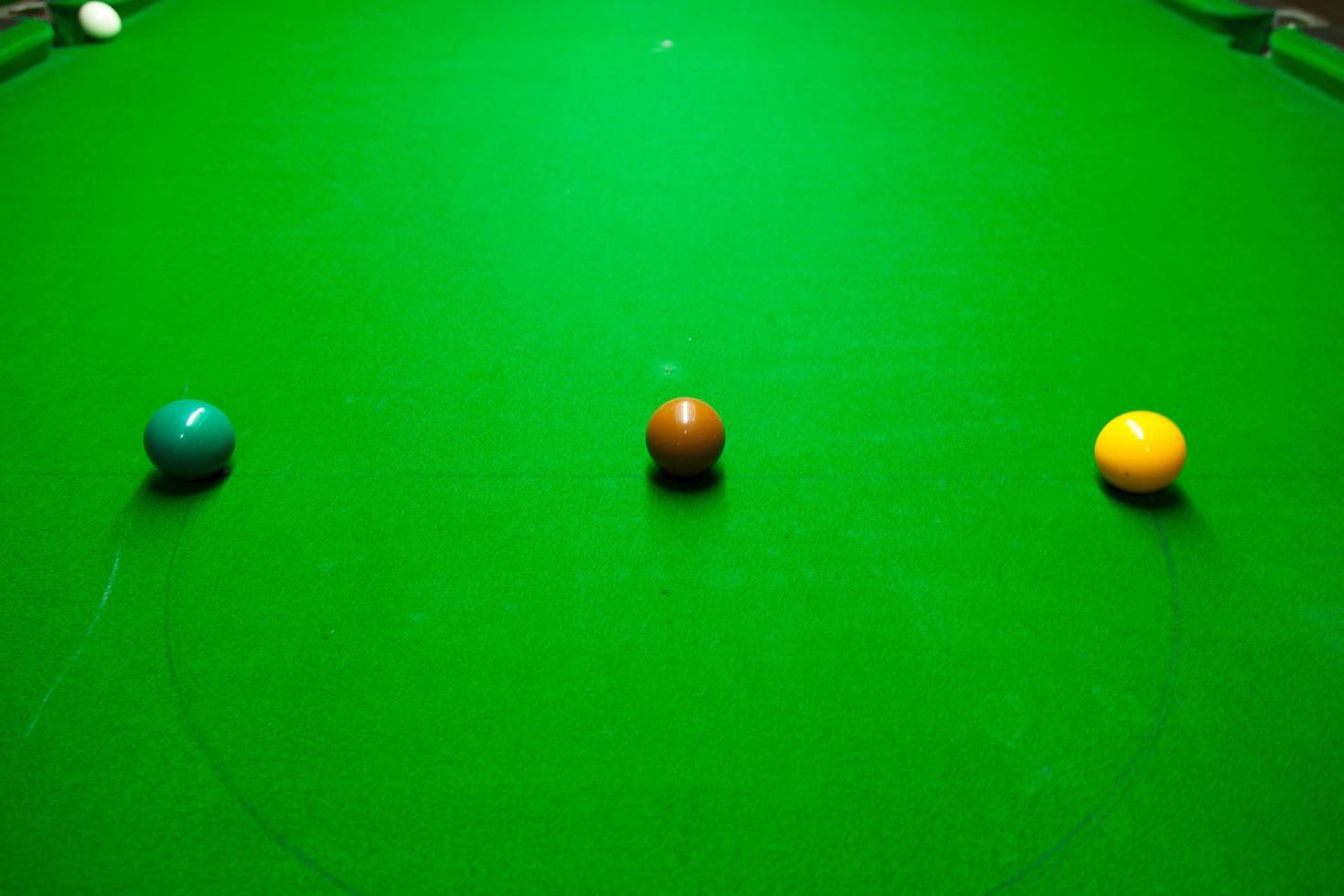 Snooker Bälle auf dem Tisch foto