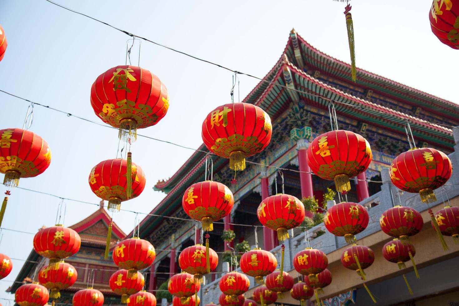 chinesische rote Laternen foto