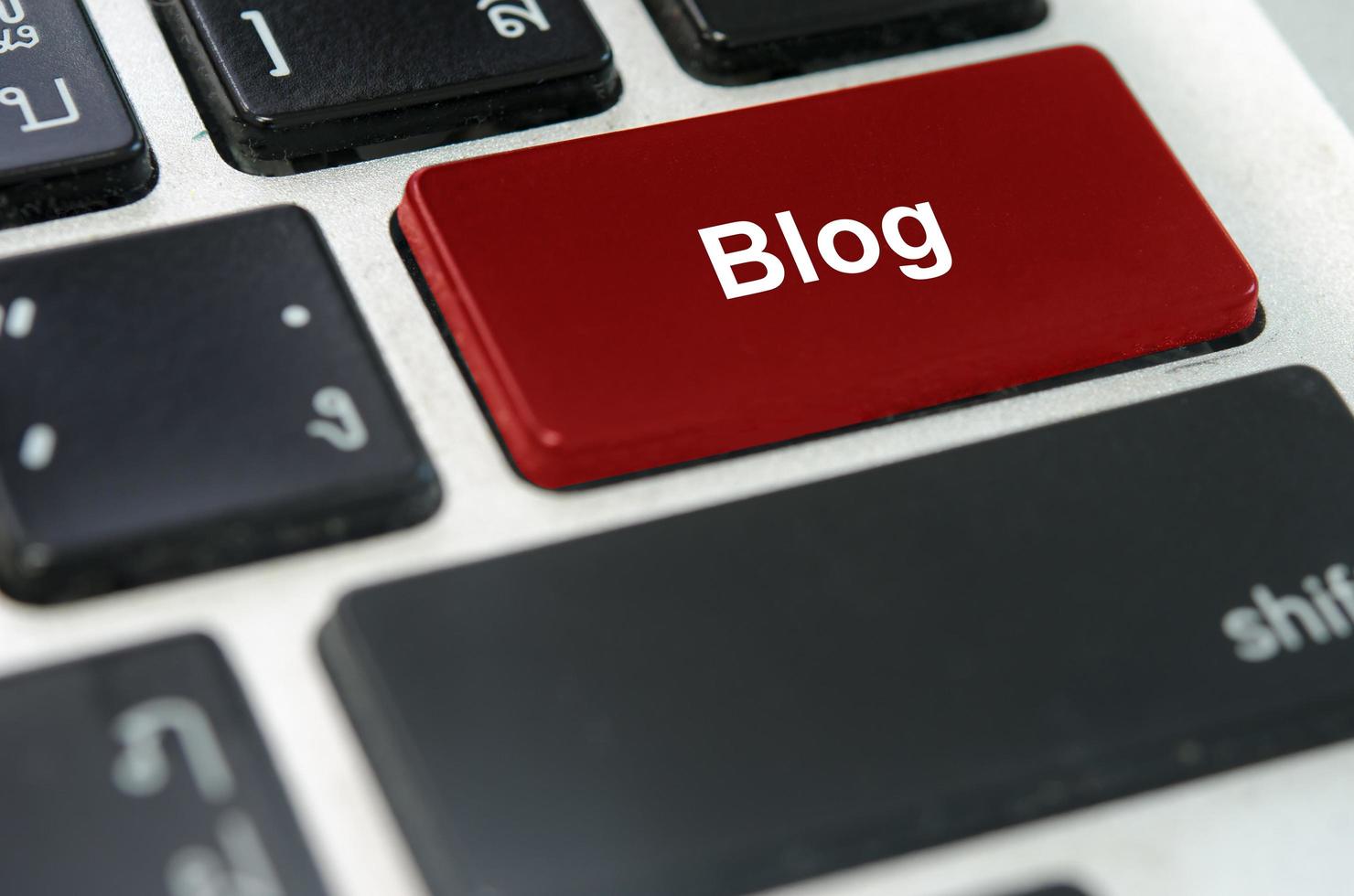 Blog-Button auf einer Tastatur foto