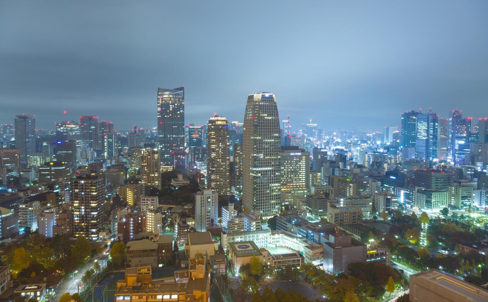 Tokio Stadt in der Nacht foto