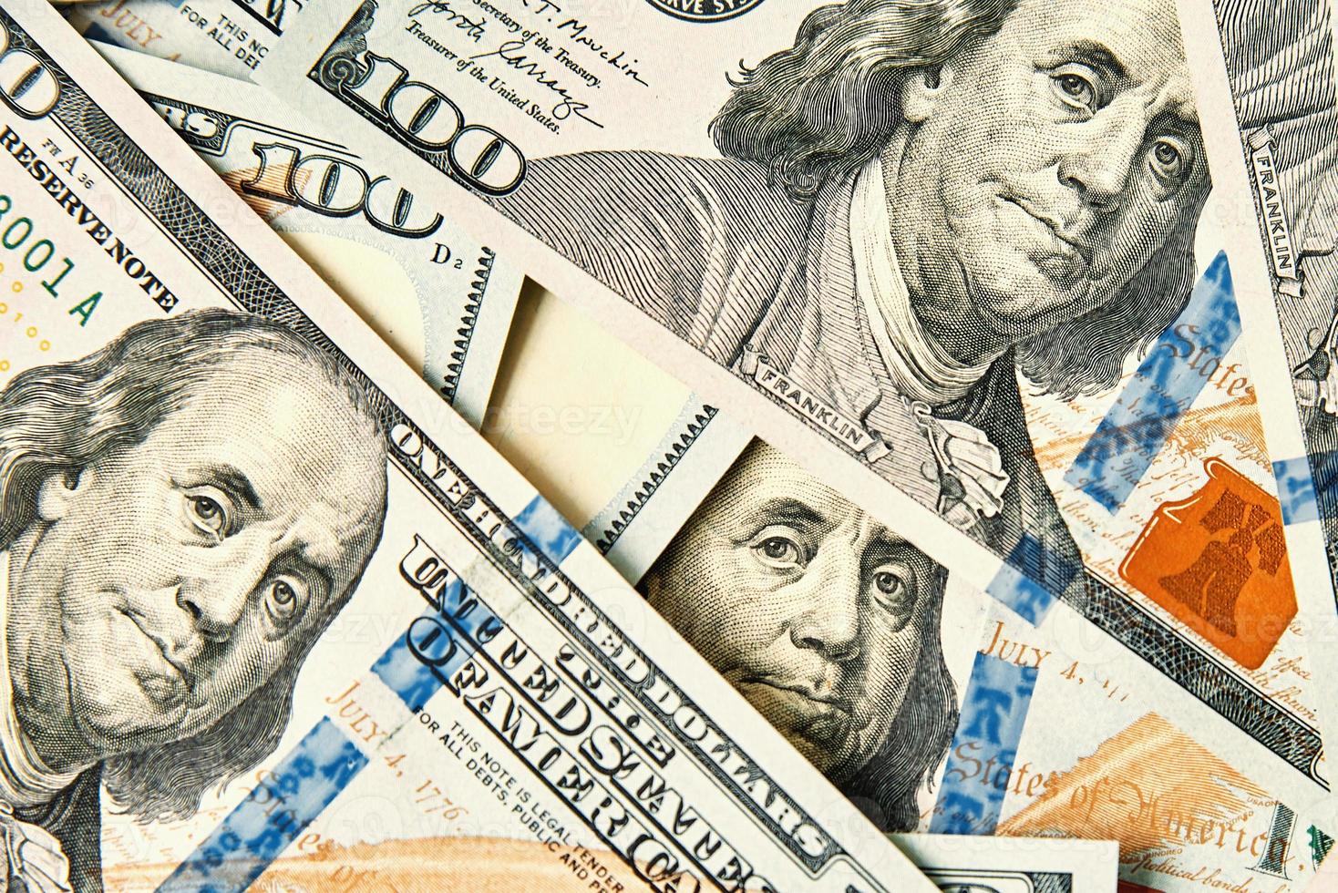 Hintergrund der USD-Dollar-Scheine foto
